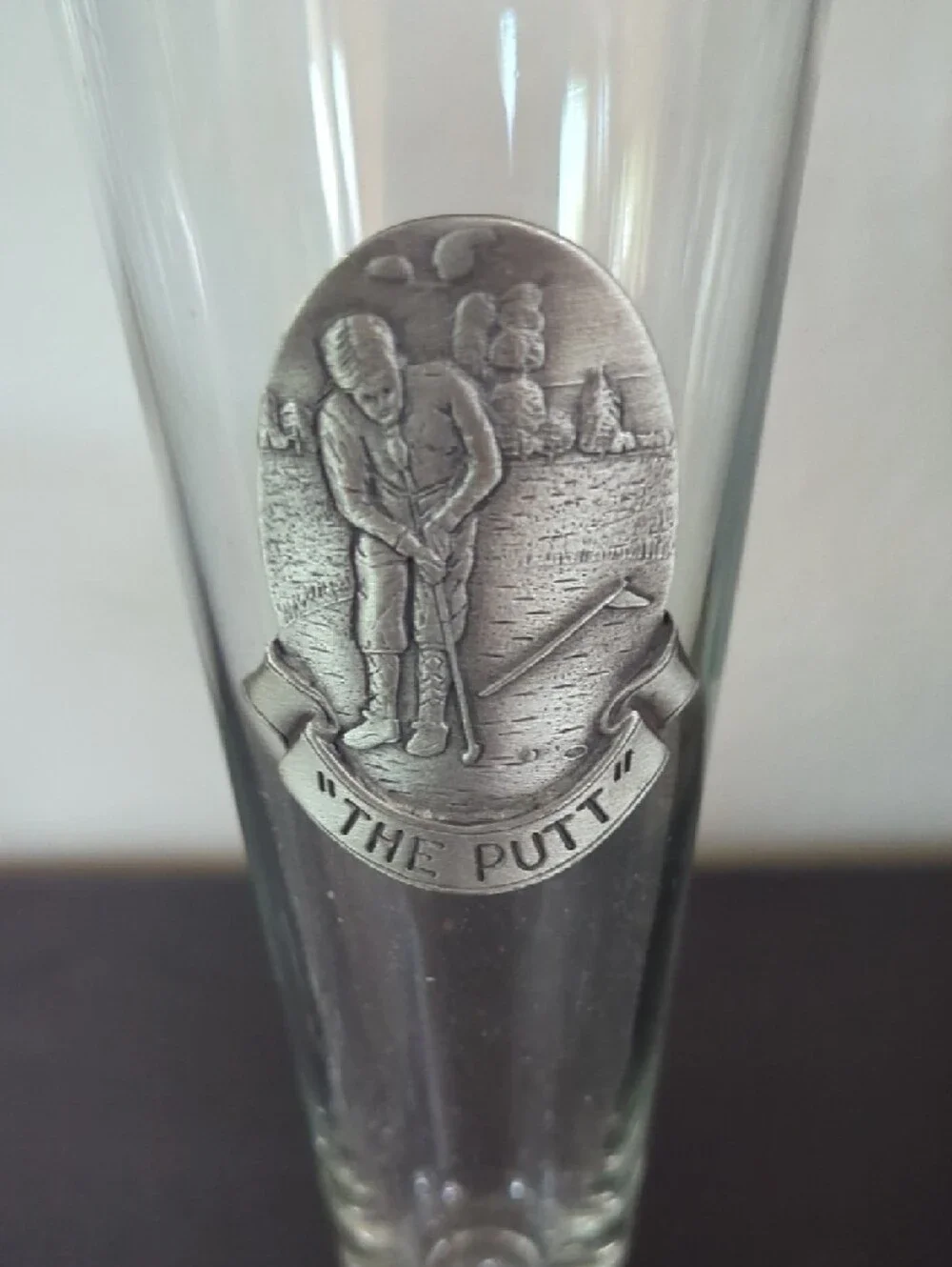 Set Of Two Golf Themed Beer Glasses